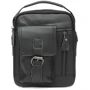 Мужская сумка через плечо Keizer черная (K11827-black): Фактура Матовая, Зернистая