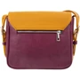 Женская сумка почтальонка Laskara разноцветная (LK-10245-yellow-purple): Материал Искусственная кожа