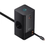 Зарядное устройство Baseus Wall Charger 2AC+USB+USB-C PowerCombo PowerStrip Retractable-C 65W Black (PSLR000301): Кабель в комплекте встроенный, USB-C