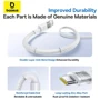 Кабель Baseus USB Cable to USB-C Display 2 Fast Charging Data 100W 1m White (P10382701211-00) фото 13
