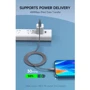 Кабель Romoss Cable USB-C to Lightning CB1737 9V 3A 1m Gray (CB1737-631-G43H): Тип USB-C - Lightning