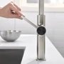Смеситель для кухни Lefton Waterfall & Pull-Out Kitchen Faucet with Temperature Display-KF2209 Brushed Nickel фото 9