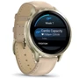 Смарт-годинник Garmin Venu 4 41mm Lunar Gold with Bone Silicone Band and Light Sand Leather Band (010-03013-03)