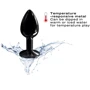 Металлическая анальная пробка с кристаллом Dorcel - Diamond Plug Black S