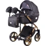 Коляска 2 в 1 Adamex Lucianо Polar (Gold) Y117 черный в точку (622793)