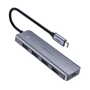 Адаптер Ugreen Adapter CM219 USB-C to 4xUSB3.0+USB-C Space Gray (70336)