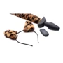 Анальная пробка Xr Brands Waggerz Moving and Vibrating Leopord Tail and Ears с хвостом, (леопардовый)