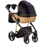 Универсальная коляска 2 в 1 Adamex Mimi Polar (Gold) Y836 черный (люрекс) - золотой кожа (выдавленная точка): Количество блоков 1