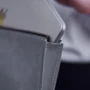 Сумка для ноутбука INCARNE Handmade New Zipper Gray for Laptop: Матеріал шкіра