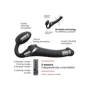 Безремневой вибрострапон с вакуумной стимуляцией Strap-On-Me Multi Orgasm - XL - Black