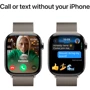 Apple Watch Series 10 46mm GPS + Cellular Natural Titanium Case with Natural Milanese Loop - S/M (MC7Q4)