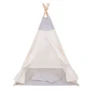 Детская палатка Springos Tipi XXL вигвам бело-серая (TIP10)