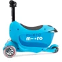Самокат MICRO Mini2go Deluxe Plus - Блакитний (до 50 kg, до 20 kg з сидінням, 3-х колісний) MMD034: Максимальне допустиме навантаження, кг 50 / 20