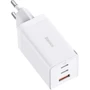 Зарядное устройство Baseus Wall Charger GaN5 Pro 2xUSB-C+USB 65W with USB-C Cable White (CCGP120202): Тип сетевое