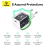 Зарядное устройство Baseus USB-C Wall Charger Palm 1C 30W with USB-C Cable White (P10111605213-01) фото 7