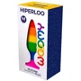 Анальная пробка Wooomy Hiperloo Silicone Rainbow Plug M