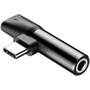 Адаптер Baseus Adapter L41 USB-C to USB-C+3.5mm Black (CATL41-01)