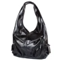 Женская сумка хобо Laskara черная (LK-DM230-black-glossy): Материал Натуральная кожа