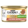 Влажный корм GOURMET Gold для взрослых кошек кусочки в паштете с уткой, морковью и шпинатом 24х85 г (7613033728778): Возраст Взрослые