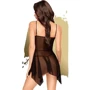 Бэби-долл с ажурным браллетом и высоким разрезом Penthouse - Sweet Beast Black S/M