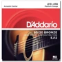 Струна для гитар Струны D`ADDARIO EJ12 80/20 BRONZE MEDIUM 13-56