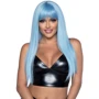 Довга блакитна перука Leg Avenue Long straight bang wig Blue, гладка, 61 см