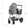 Универсальная коляска 3 в 1 Kinderkraft Veo Gray (KKWVEOGRY30000): Количество блоков 3