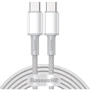 Кабель Baseus Cable USB-C to USB-C High Density Braided 100W 2m White (CATGD-A02)