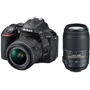 Nikon D5500 Kit (18-55mm) VR + (55-300mm) VR Официальная гарантия: Оптический зум Зависит от объектива