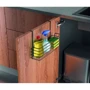 Полка подвесная односекционная Metaltex 34x12x22 см черная покрытие Touch-Therm Galileo Lava (352608): Материал нержавеющая сталь