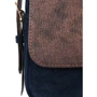 Женская сумка почтальонка Laskara темно-синяя (LK10189-bronze-navy): Материал Искусственная кожа