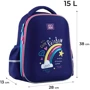Рюкзак GoPack Education напівкаркасний 165M-1 Cute Rainbow (GO24-165M-1) фото 14