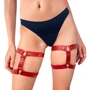 Гартеры на ногу Art of Sex - Kristina Leg Garters, натуральная кожа, красный (2 шт)