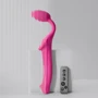 Безремневой страпон с вибрацией Strap-On-Me Vibrating Fuchsia M, регулируемый, пульт ДУ