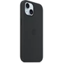 Чехол для iPhone Apple iPhone 15 Silicone Case with MagSafe - Black (MT0J3ZM/A): Материалы Силикон