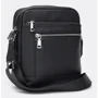 Мужская сумка через плечо Ricco Grande черная (K16399-black): Фактура Матовая, Зернистая