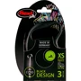 Поводок-рулетка Flexi Black Design ХS до 8 кг 3 м черный (4000498033203): Тип шнура Трос