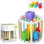 Детская игра сортер Bambi BB2002-AB-1-2, грани с резинками, 6 фигурок, 14 см (Цилиндр)