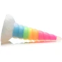 Фэнтезийный фаллоимитатор Creature Cocks Luminescent Rainbow Silicone Dildo