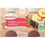 Пюре BabyBio органическое из яблока и черники 130 г (3288131500744): Возраст От 4 месяцев