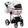 Коляска 2 в 1 Adamex Chantal Star Polar (Pink Gold) кожа 100% Star 106 (624715): Ширина шасси 60