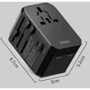 Зарядний пристрій WIWU Wall Charger USB-C+3xUSB 45W UA-304 Travel Universal Adapter 4in1 EU+UK+USA+AUS Plug Black: Кабель в комплекті USB-C