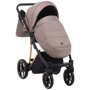 Коляска 2 в 1 Adamex Belissa Special Edidion (Gold) PS-526 коричневий - коричнева шкіра (перфорація): Матеріал коліс резина