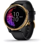 Смарт-годинник Garmin Venu Gold Stainless Steel Bezel with Black Case and Silicone Band (010-02173-33 / 010-02173-31)