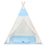 Детская палатка Springos Tipi XXL вигвам бело-голубая (TIP06)