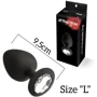 Анальная пробка с кристаллом MAI Attraction Toys №49 Black L