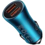Зарядний пристрій Baseus Car Charger USB+USB Golden Contactor 60W Blue (CGJM000003)