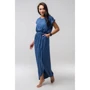 Платье FLFashion Asti ППА 2134 48-50 синее повседневное длинное макси: Фасон рукава Кимоно