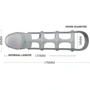 Ажурная насадка LYBAILE Penis Sleeve With Ball Strap, BI-026234