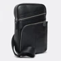 Чоловіча сумка-слінг Borsa Leather чорна (k18696-black)